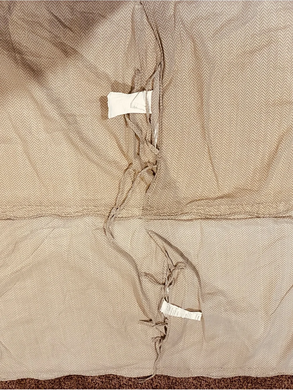 Cottagecore farm core granny core Patchwork king Quilt Brown Cream pillow shams